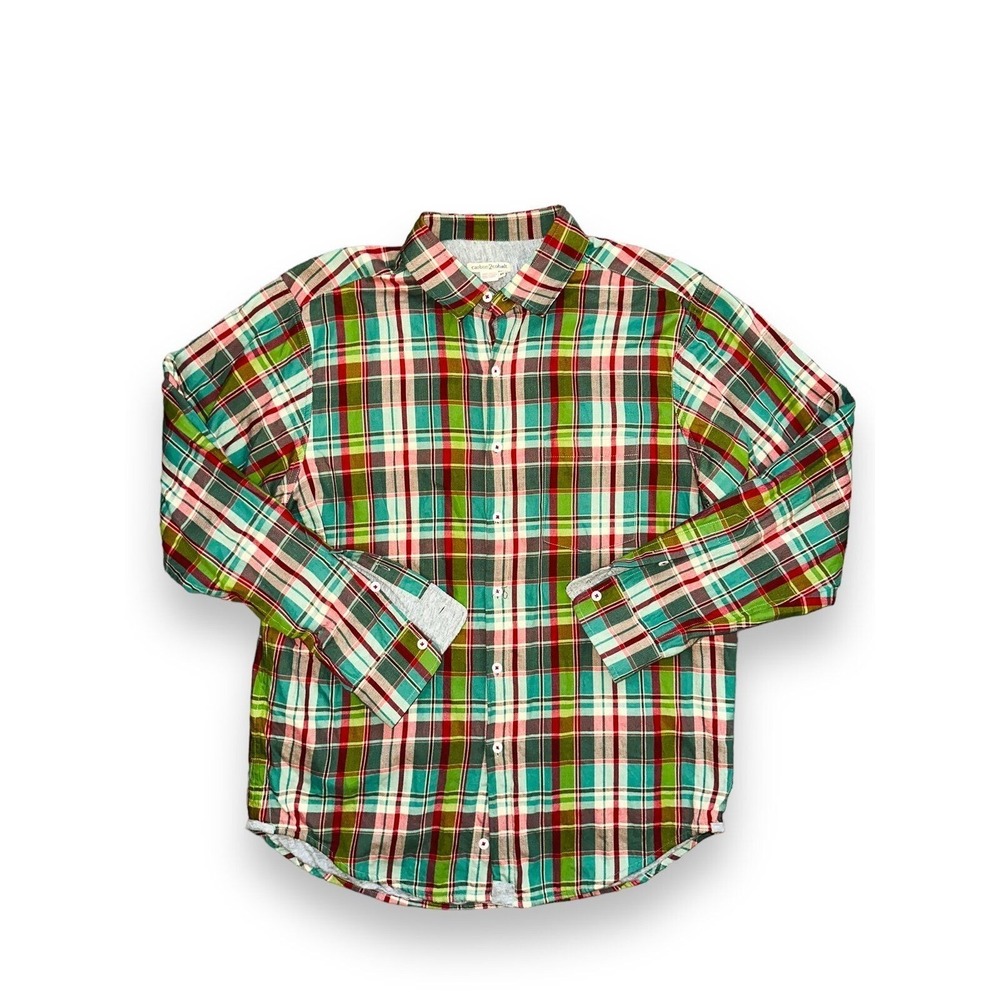 C5 Carbon 2 Cobalt Plaid Long Sleeve Shirt Top Mens Medium Lined Jersey Knit
